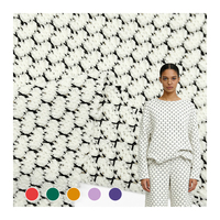 Tissu en chenille tricoté doux, matière Hacci, 100% polyester, tissu en chenille Hacci pour vêtements