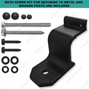 Sistema de Barandilla de Escalera Moderno de Aluminio para Montaje en Suelo, Acabado Negro/Blanco, Garantía de por Vida, Producto de Barandilla BH, BH-WRHB01901 - Product Image 2