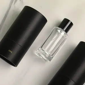 Wholesale Round Perfume Bottle Spot Crimp Neck Cylinder Empty Spray Parfum 50ml 100ml Glass Perfume Bottles