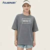 Camiseta Kuenzi al por mayor para imprimir, de manga corta, estilo holgado, transpirable, de 280 g/m², 82 % algodón, 18 % poliéster, para mujer