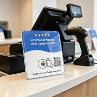 En gros, Panneau de table en PVC durable, étanche, personnalisable, avec puce NFC programmable pour avis Google et retour client