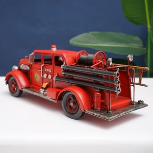 Modelo <span class=keywords><strong>de</strong></span> Camión <span class=keywords><strong>de</strong></span> Bomberos <span class=keywords><strong>de</strong></span> Hierro Metálico, Estilo Europeo Retro, Hecho a Mano, Antiguo, para Decoración <span class=keywords><strong>de</strong></span> Tiendas, Hogar y Bares - Product Image 4