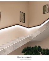 24H Frei Gestaltbares Modernes Treppengeländer mit LED-Lichtleiste, SS304 Induktions-Balustradensystem für Hotelkorridor-Projekte, DIY