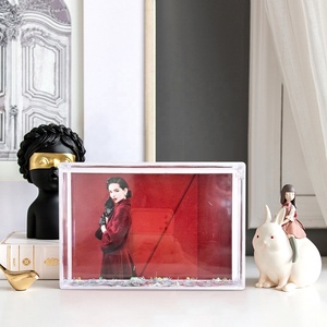 2021 ý tưởng sản phẩm mới 4x6 trang trí lỏng Acrylic khung ảnh với nước long lanh khung nhựa cho quà tặng - Product Image 3