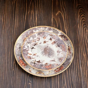 Juego de Platos de Cena de Cerámica de 10 Pulgadas al por Mayor, Platos de Porcelana de Hueso con Patrón de Esmalte de Color para 24 Invitados, Ideal para Regalos - Product Image 3