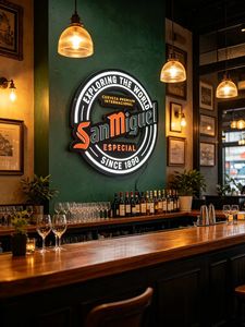 Letrero LED Retroiluminado con Forma de Botella de <span class=keywords><strong>Cerveza</strong></span> Dorada, Caja de Letrero LED Retroiluminada para Decoración de Pared de Pub, Bar o Restaurante - Product Image 3