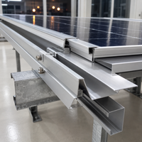 Rail de montage solaire photovoltaïque en aluminium de haute qualité, rails de panneaux solaires, support de montage 10 kW, système de montage sur toit métallique mini-rail 10 kW