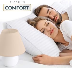 Juego de Almohadas Blancas Alternativas <span class=keywords><strong>a</strong></span> las de Plumas, Almohadas Refrescantes de Calidad Hotelera para <span class=keywords><strong>Dormir</strong></span> Boca Arriba, Boca Abajo o de Lado - Product Image 5