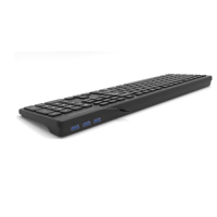Nouveau clavier à projection étanche filaire USB pleine taille personnalisé OEM, avec concentrateur, 104 touches, en matière ABS