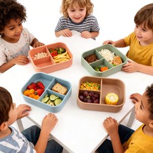 Premium Bpa-Free Food Storage Container High Temperature Resistant <b>Microwaveable</b> <b>Lunch</b> Non-Toxic Silicone Bento <b>Box</b> - Product Image 6