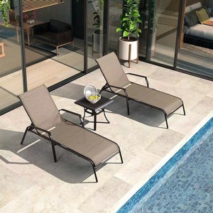 Hotel Patio <span class=keywords><strong>giardino</strong></span> esterno lettino esterno piscina all'aperto spiaggia doppio Teslin sedie a <span class=keywords><strong>sdraio</strong></span> - Product Image 1