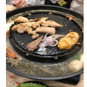 อลูมิเนียมหินอ่อนเคลือบเครื่องครัวเอเชียตะวันออกเฉียงใต้ขายร้อนบาร์บีคิว <span class=keywords><strong>Mookata</strong></span> - Product Image 5