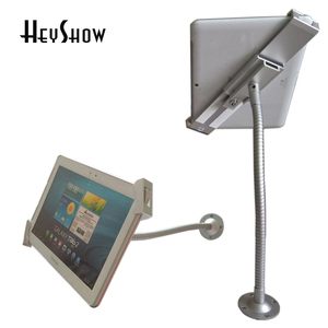 Có thể điều chỉnh hợp kim iPad Wall Mount Rack hiển thị chủ An ninh đứng với cổ ngỗng Ống menu cho 7-10.1 "máy tính bảng - Product Image 1