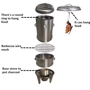 Nueva Parrilla de Barbacoa Multifuncional de Acero Inoxidable, de un Solo Quemador, Tres en Uno, sin Humo, para Asar Pato Colgante al Aire Libre - Product Image 4
