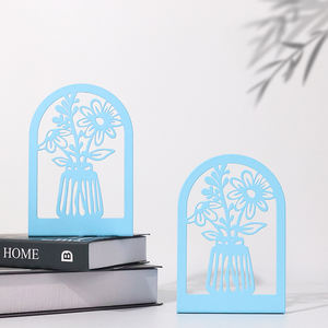 Porte-livres en métal au design squelette moderne et créatif découpé au laser, personnalisable, pour le bureau, la lecture et le rangement de bibliothèque - Product Image 3