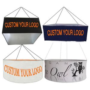 Bannière publicitaire circulaire suspendue au plafond en tissu tendu pour promotion publicitaire - Grande Vente - Product Image 1