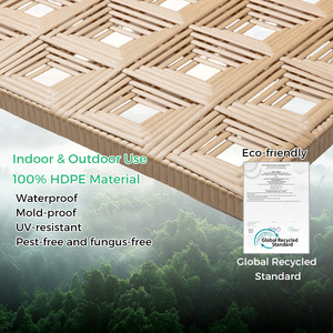 Panneau de plafond en rotin plastique tissé LTR, résistant aux intempéries, ignifuge, feuille de façade en rotin PE pour projets extérieurs et intérieurs - Product Image 4