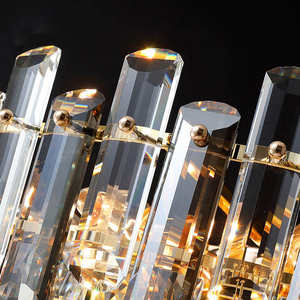 Décoration Pendentif Lumières Moderne LED De Luxe Gris Fumé K9 Lustre En Cristal Lumière ou Salon - Product Image 5