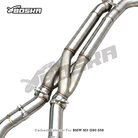 Sistema de Escape Catback Valvetronic Personalizado para BMW M3 M4 G80 G82 G87 S58 3.0T 2021-2024, Tubo en Z de Igual Longitud, Puntas en Negro Brillante
