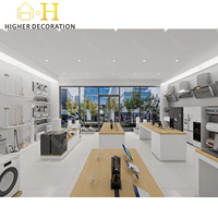 Meubles de showroom électronique, vitrine pour téléphones portables, design d'intérieur pour magasin d'ordinateurs