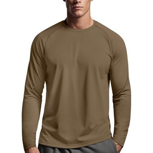 T-shirt de sport personnalisé pour homme à manches longues, anti-humidité, protection solaire UPF 50, léger, séchage rapide, haut de performance pour l'entraînement - Product Image 1
