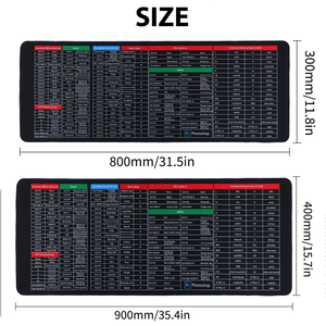 Bàn mat nhanh chóng chính siêu lớn chống trượt bàn phím Pad-với văn phòng phần mềm phím tắt mô hình,, máy tính 11.8*31.5 trong - Product Image 3