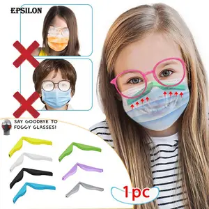 Venta al por mayor clip de la nariz anti niebla-Epsilon-puente nasal de silicona para evitar que las gafas se empañen, barra de alambre para la nariz para soporte de la máscara, Clips de puente para la nariz ajustables