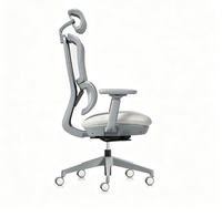 Chaise de bureau ergonomique à dossier haut en maille, avec appui-tête réglable et soutien lombaire, pivotante, pour une utilisation prolongée sur le poste de travail