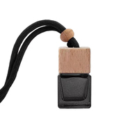 Offre Spéciale noir couleur 8ml bouteille carrée parfum de voiture vide prix de gros logo personnalisé bouteille diffuseur de voiture