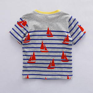 <span class=keywords><strong>T</strong></span>-shirt Vintage di colore grigio di alta qualità all'ingrosso con strisce di marinaio dalle fabbriche di camicie di tacchino - Product Image 2