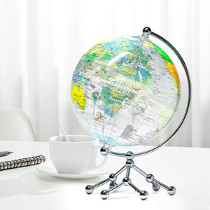 Globo terráqueo transparente de 8 pulgadas al por mayor, mapa decorativo iluminado del mundo para decoración de hogar y oficina - Product Image 6