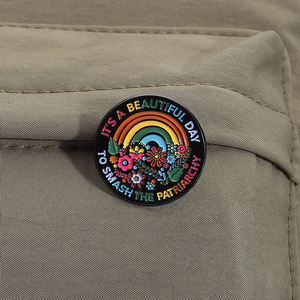 Distruggi il patriarcato femminista con spilla di fiori arcobaleno con spilla con risvolto regalo per donne amiche - Product Image 3
