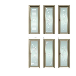 Porte en alliage d'aluminium pour salle de bain, cuisine, hôtel, design moderne, étanche, insonorisée, isolante thermiquement, décoration manuelle - Product Image 1