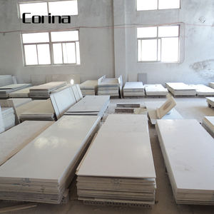 Precio al por mayor Mesa pulida Azulejos de cuarzo Calacatta blanco Losas de encimeras de piedra artificial - Product Image 3