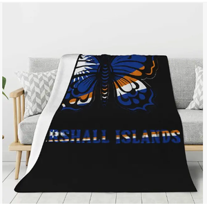 Coperta in flanella personalizzata delle Isole Marshall, coperta in flanella per tutte le stagioni, coperta per camera da letto con stampa della bandiera nazionale per la casa - Product Image 2