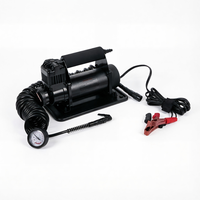 Compresseur d'air compact 12V DC avec manomètre 150 PSI max, lumière d'urgence intégrée, robuste, sans huile, en alliage d'aluminium