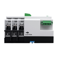Pengalih Transfer Otomatis, 3 P 3 Fase Din Rail ATS untuk PV dan Inverter Daya Ganda Saklar Pemilih Transfer Otomatis Tanpa Gangguan 63A 100A 125A