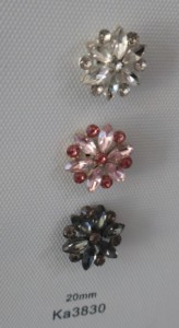 Mới Phổ Biến Retro Rhinestone Nút Đẹp Đặc Biệt Hoa Hồng Thiết Kế Cho Phụ Nữ Của Áo Bền Vững Phong Cách Với Chân Mạ - Product Image 4