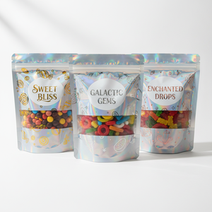 Bonbons aux pommes acidulées biologiques, sachet refermable VMPET résistant à l'humidité, 12 oz, approuvé par la FDA, sachet autoportant - Product Image 1