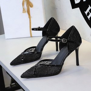 New Styles Wholesale Trendy Women's High Heels for Daily Stylish Sexy Lace <b>Pointed</b> Toe Pumps Elegant - Product Image 4
