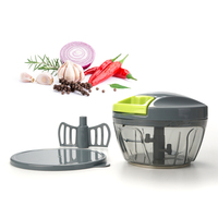 Coupe-légumes manuel en plastique Smile Mom, hachoir à aliments rapide et magique, lames en acier inoxydable, vente en gros