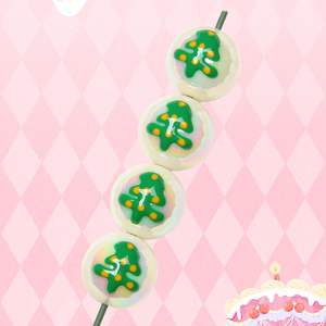 Acrílico Navidad pintado a mano cuentas de colores DIY accesorios de pulsera de cuentas Cadena de teléfono móvil accesorios de cuentas de coche al por mayor - Product Image 4