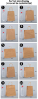 Custom Recyclable Paperboard Kraft Brown Paper Gift Bag with Flexiloop Handle for Bakery and Bread Packing