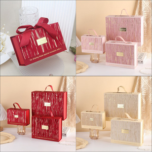 Elegant Gold-Plated Magnetic Closure Rigid Paper Square Gift <b>Box</b> Velvet Lining Eco-Friendly High-End Wedding Favor for Occasion - Product Image 6