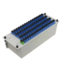 Vente chaude 1x4 1x8 1x16 1x32 1x64 Fibre Optique PLC Splitter LGX Box Cassette Card Insertion Type SC LC APC/UPC LGX PLC Splitter