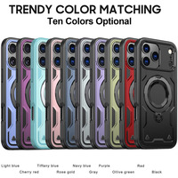 Funda Magnética 2 en 1 para Teléfono TPU PC 360 ° Funda Protectora Giratoria con Anillo y Protección de Lente de Cobertura Total a Prueba de Golpes para iPhone 18 17 Pro Max