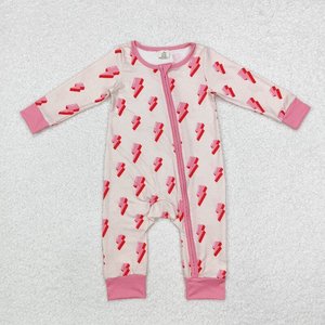 Infant Baby Girl Brown Horse Print ODM Großhandel Baumwolle Spandex Langarm Reiß verschluss Stram pler Jumps uit Wärme Kehrmaschine Set - Product Image 6