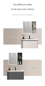 Moderne Personnalisable Haute Qualité Rock Panel LED Miroir Salle De Bains Lavabo Armoire Hôtel Coin Triangle Miroir Armoire Vanité Combo - Product Image 6