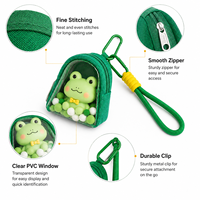 Sac de rangement mini clés de haute qualité en PVC transparent avec sangles, boîte surprise tendance, porte-monnaie et porte-clés de voiture, cadeau