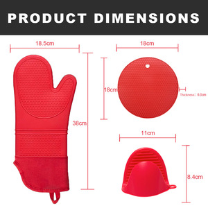 Gants de four en silicone extra longs très demandés – Lot de gants de cuisine résistants à la chaleur, antidérapants et épaissis pour barbecue et cuisson - Product Image 2